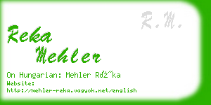 reka mehler business card